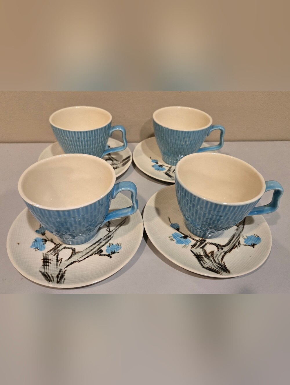 Vintage Red Wing Pottery Anniversary Driftwood Set - 4 Pieces